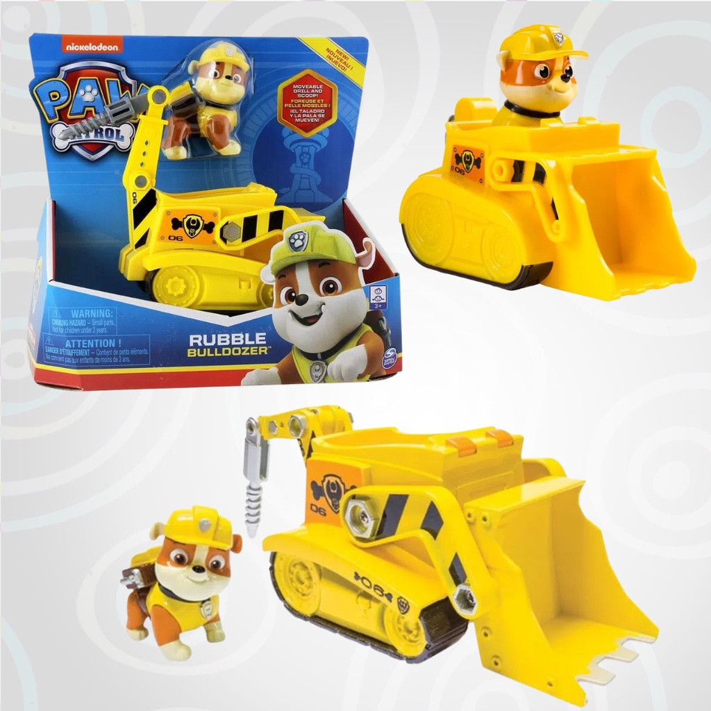 Carrinho Rubble Bulldozer Patrulha Canina Original | Shopee Brasil