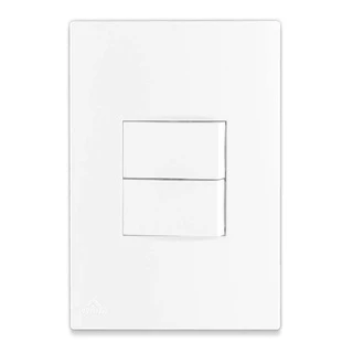 2 Interruptor/Apagador/Paralelo/three way Branco C/ Placa + Suporte 110/220V Melhor Preço!!!