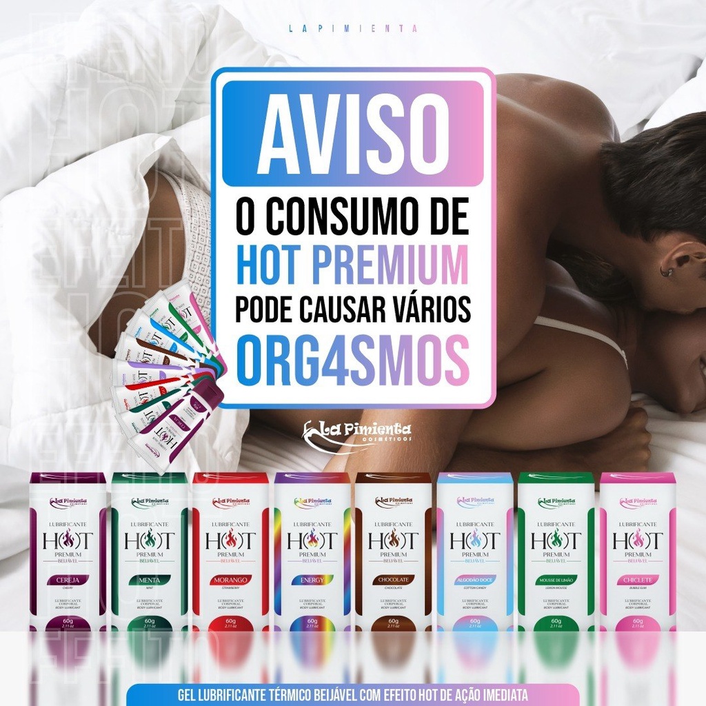Hot Premium Lubrificante Térmico Corporal Intimo Beijável 60g La Pimienta