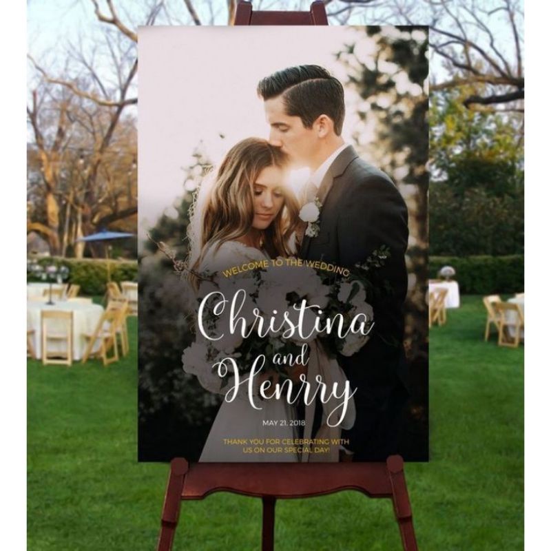 Quadro Decorativo para casamento Personalizada foto 60x70 cm