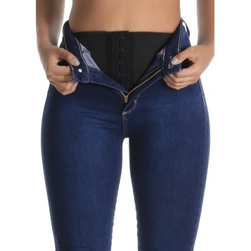 Calça Sawary Jeans Cintura Alta Com Elastano Super Lipo Top