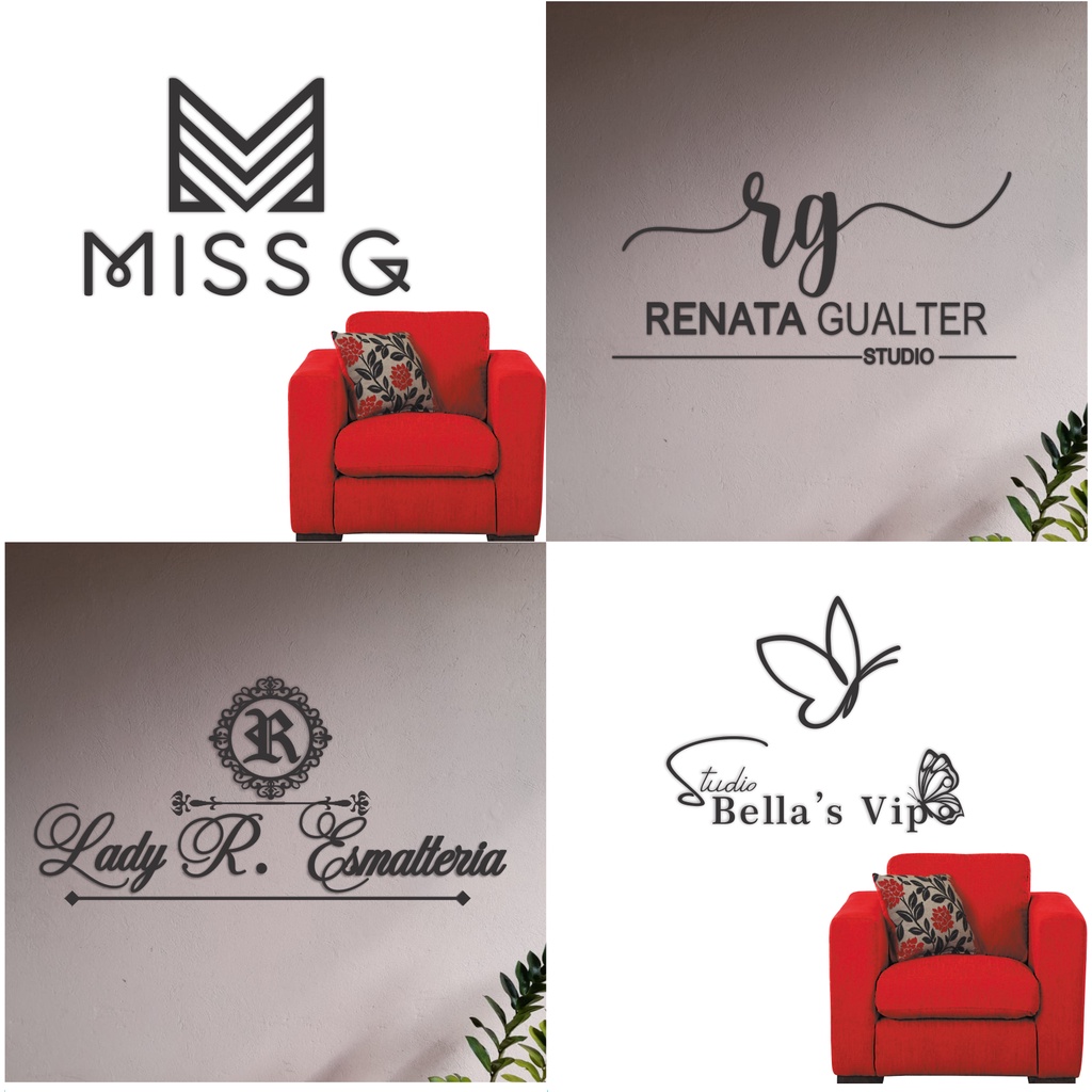 Adesivo De Parede Decorativo Salão De Beleza Logo Trança Trancista Nome  PERSONALIZADO