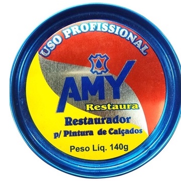 Graxa para Sapatos Profissional PROMOÇÃO Amy 140g - Preto Marrom, Incolor, Vermelho, Azul e Vinho