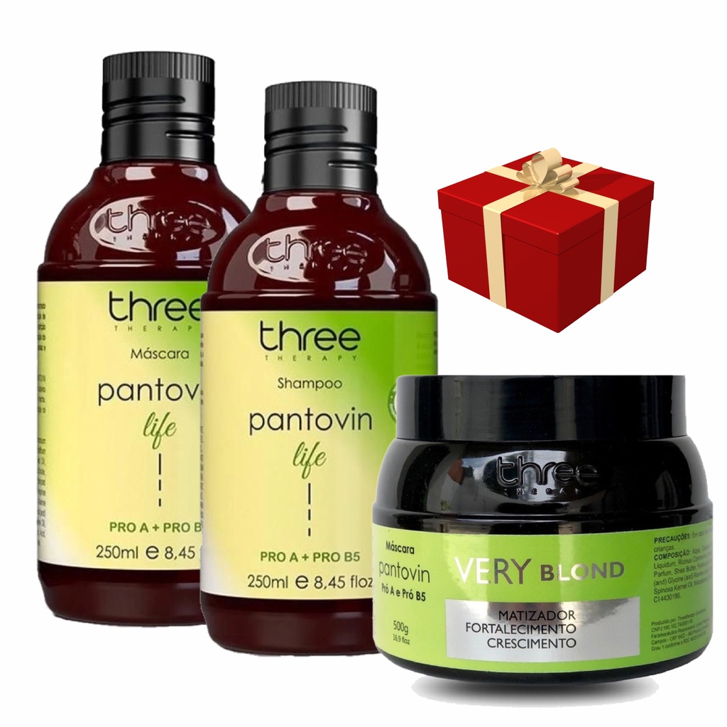 Kit Pantovin Crescimento Three Terapy G Very Blond G Shopee Brasil