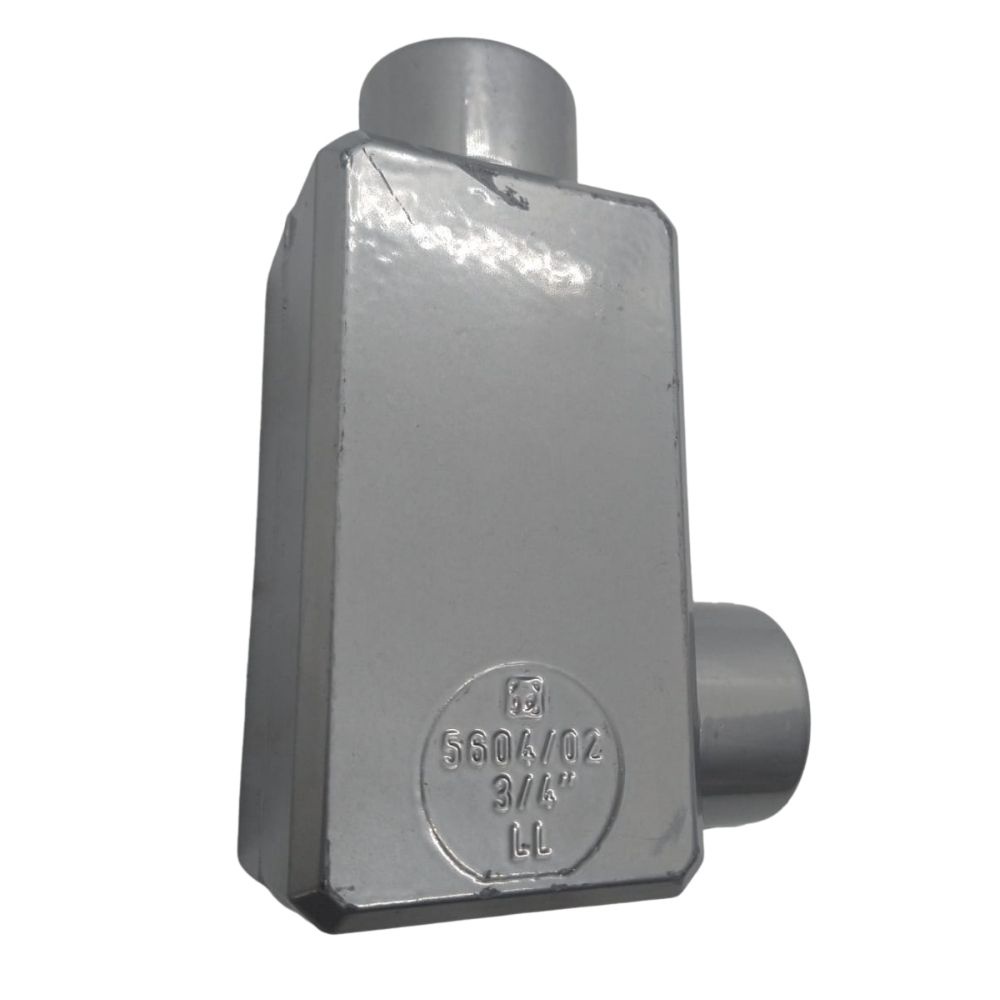 Caixinha eletrica para tubos pvc / galvanizado estilo industrial petrolete Aluminio LL 3/4 Com Rosca