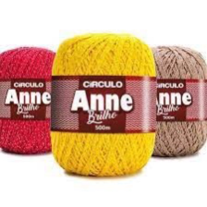 Linha de Crochê Anne com Brilho. Ideal para roupas, caminho de mesas ...
