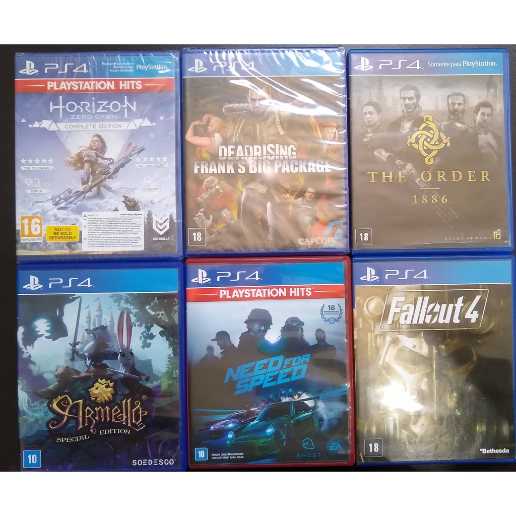 Jogo Playstation 4 Fallout Horizon Dead Rising The Order Armello Need for Speed