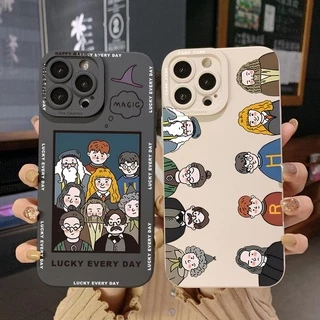 Para Samsung Galaxy S24 Ultra S22 Plus Nota 20 S21 FE A15 A35 Harry Potter Capa De Borda Quadrada Protetora Len Completa