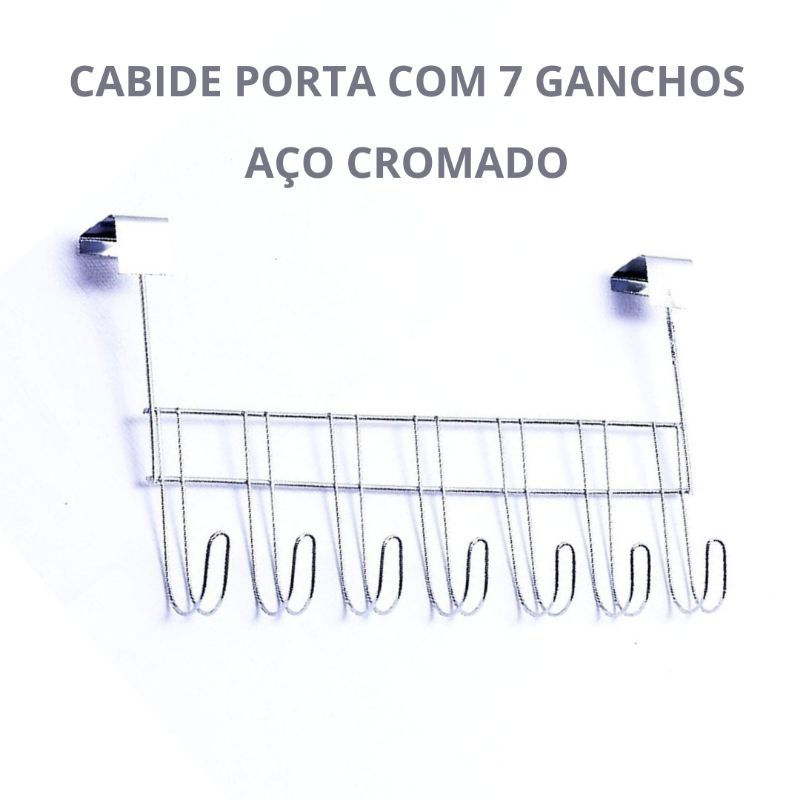 Cabide Porta 7 Lugares Para Toalha Porta Banheiro