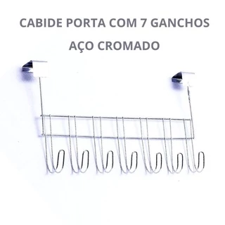 Cabide Porta 7 Lugares Para Toalha Porta Banheiro