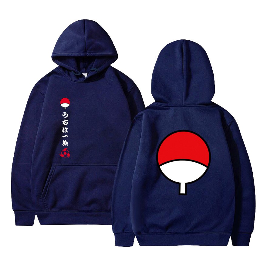 Blusa Moletom Naruto Anime Clã Uchiha Símbolo Canguru - Corre Que Ta  Baratinho