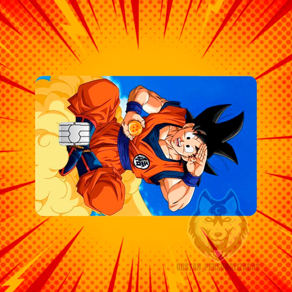 Adesivo Majin Boo Magro Cartão De Crédito Dragon Ball Super
