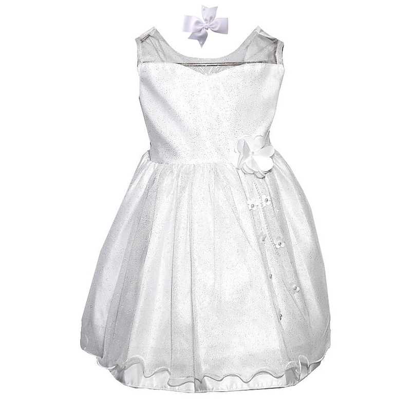 Vestido Longo de Princesa infantil elegante menina 1ª Comunhão Festa  Daminha Batizado Branco Premium Luxo - Auhe Kids