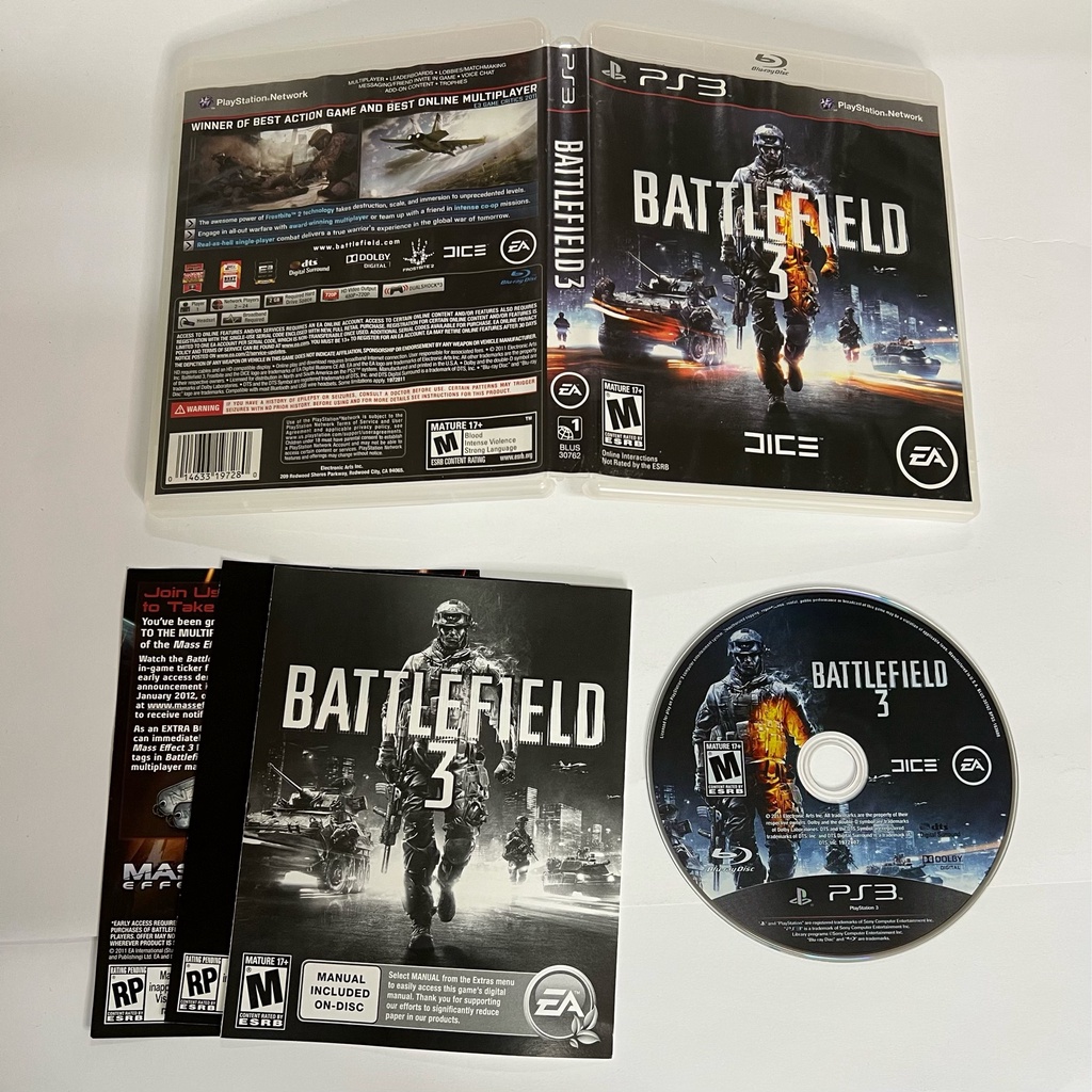 Jogo De Tiro Battlefield 3 Xbox 360 Original Mídia Física