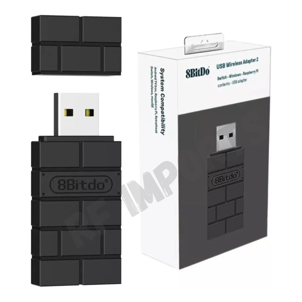 Moochy 8BitDo USB Wireless Adapter 2 Conexão de um botão Substituição de  vibração somatossensorial para controladores PS4 PS5 Switch Pro :  : Computadores e Informática