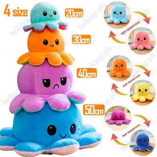[Escolha De Valor] Boneca De Pelúcia Reversível De 50cm Com Polvo Furioso Brinquedos De Aniversário Para Meninas Meninos