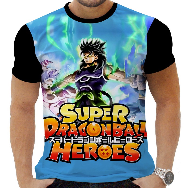 Camiseta Blusa Anime Dragon Ball Super Broly Goku Vegeta