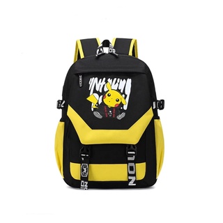 Dt123-Bolsas Escolares PIKACHU Para Meninas Mochila Grande Nylon Cartoon Impressão