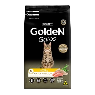 Ração Golden para Gatos Adultos Sabor Frango - 3Kg
