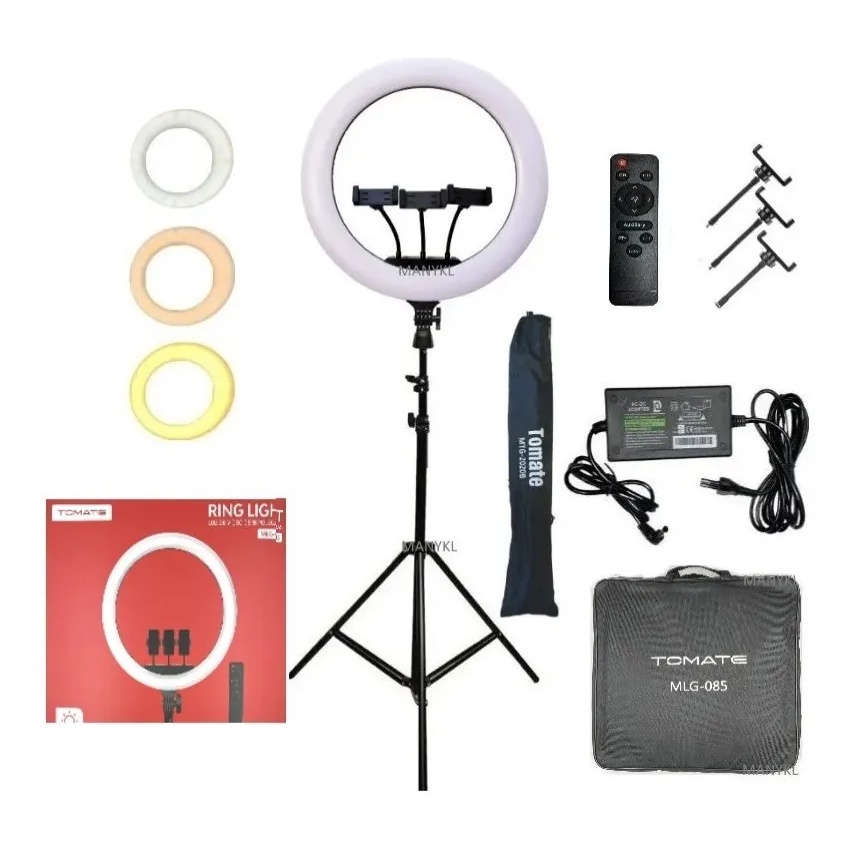Ring Light Luz De Led Para Video Foto 18poregadas Tomate com controle tripe completo MARCA TOMATE