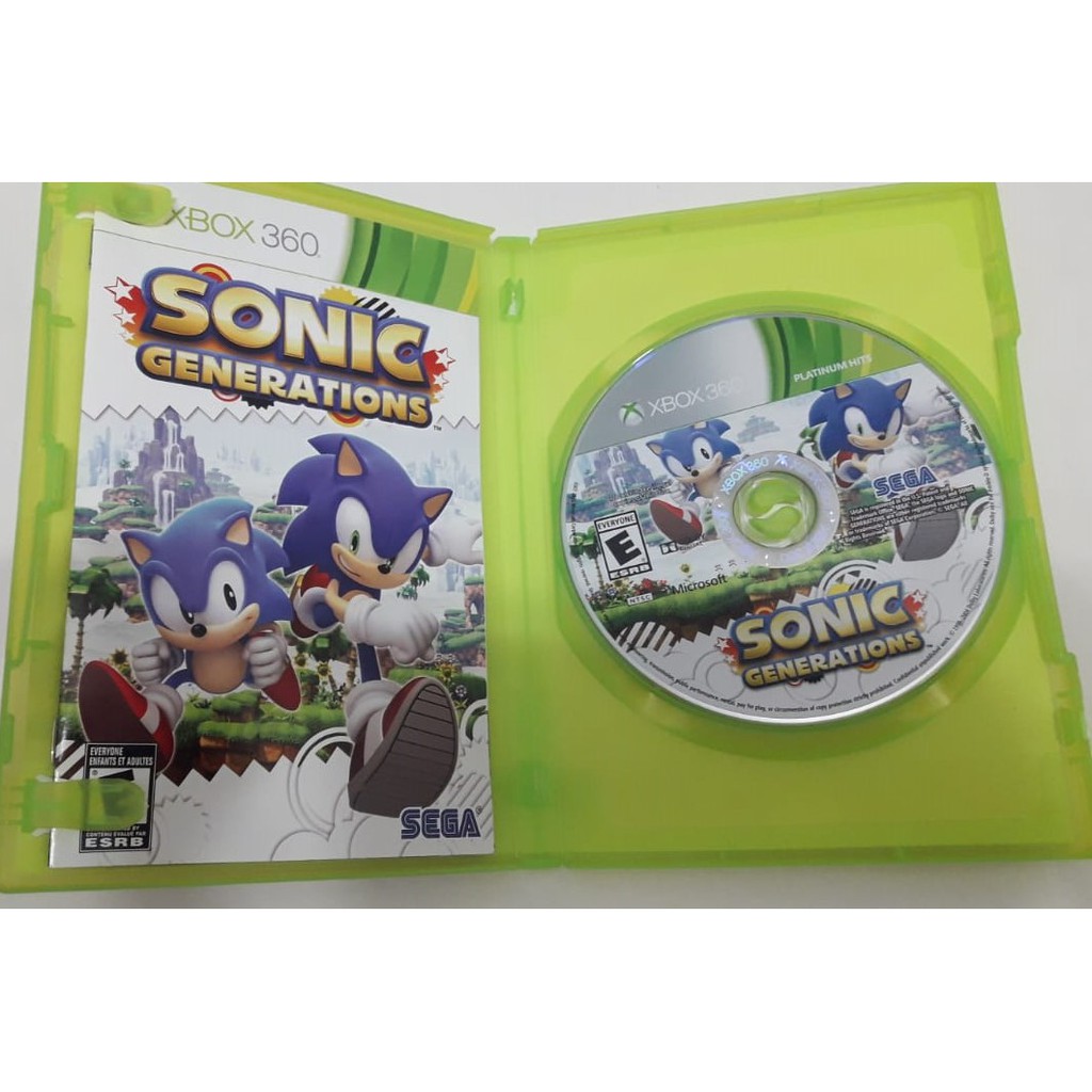 Jogo Sonic Generations para Vídeo Game Xbox 360, Brinquedo Xbox360 Usado  81048406