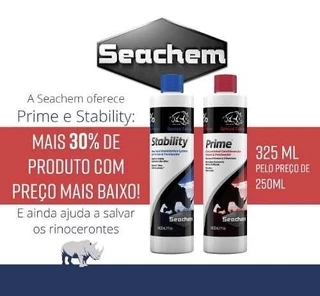 Kit Seachem Prime 325ml + Seachem Stability 325ml