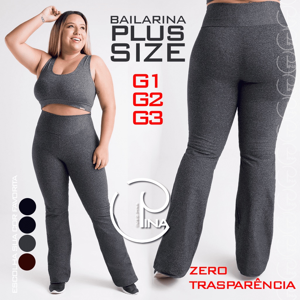 Calça Legging Flare Bailarina - Cinza