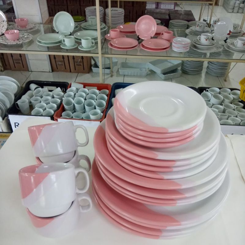 Jogo completo de chá e jantar para 4 pessoas em cerâmica colombiana -  corona, Magalu Empresas