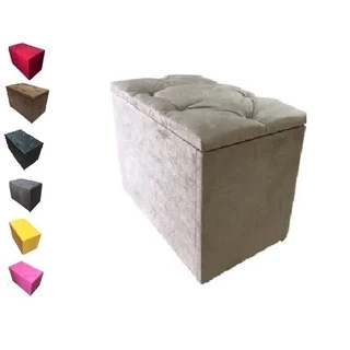 Puff Baú Organizador E Decorativo 58x34x43 Òtima Qualidade-promoção