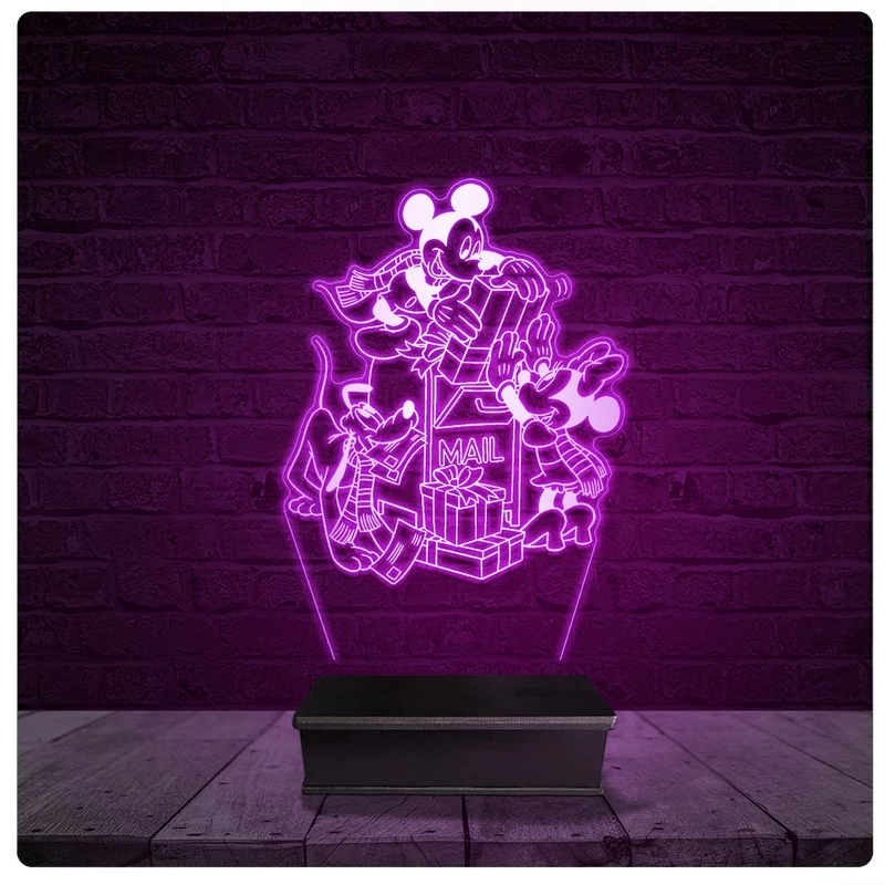 Luminária e Abajur Acrílico Led - Disney Pateta Mickey