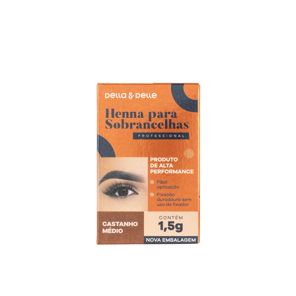 Henna Para Sobrancelhas Della & Delle 1,5g | Shopee Brasil