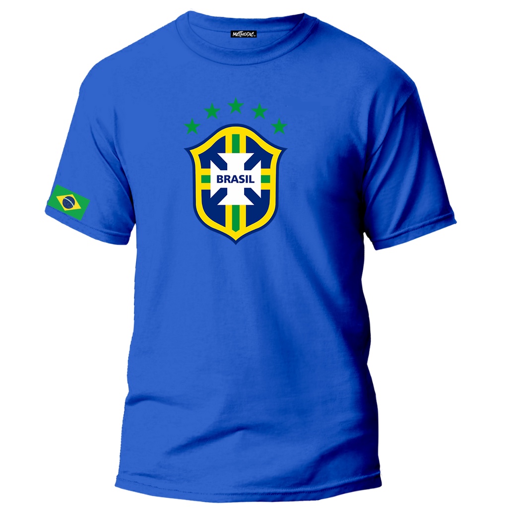 Camiseta Do Brasil Azul Modelo Masculina COPA DO MUNDO - SUPER PROMOÇÃO !!!
