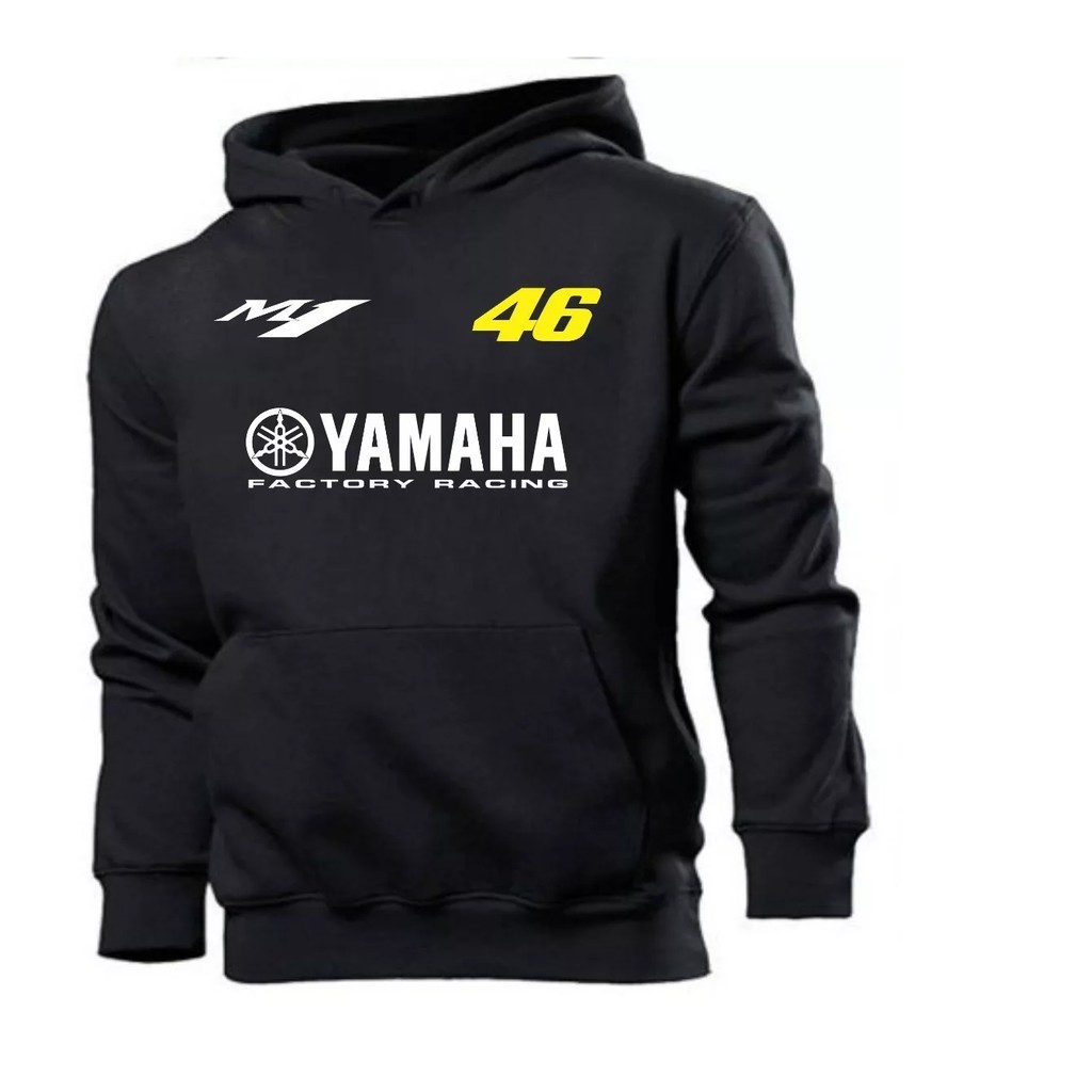 Casaco Moletom Blusa de Frio Moto yzr m1 46 Valentino Rossi Corrida Canguru Unissex