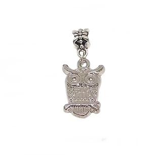 Berloque Coruja Pingente em Metal Para Pulseira Biju Bijuteria