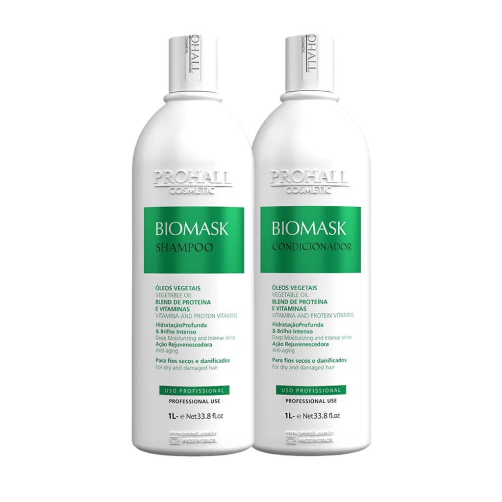 Kit Shampoo E Condicionador Biomask Prohall Fios Secos 2x1l | Shopee Brasil