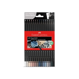 Lápis de Cor FABER-CASTELL SuperSoft c/ 15 Cores Neutras