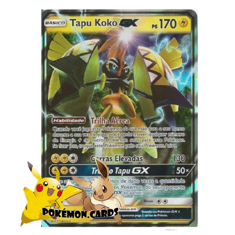 Carta Pokémon Tapu Koko GX Ultra Rara Copag