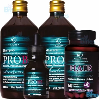 Kit Capilar Pro B5 Via Charm Uso Profissional Nutrição