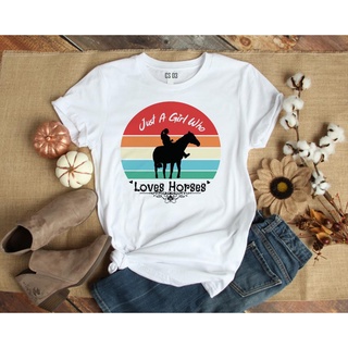 Camiseta T Shirt Feminina Loves Horses Cowgirl Country CS03