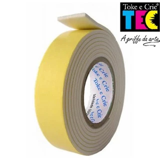 4 X Fita Banana Adesiva Dupla Face de Espuma 19mm x 1,5m - Toke e Crie TEC