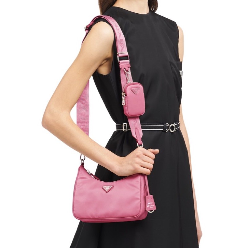 Bolsa Prada Nylon Re-Edition Rosa Pink | Shopee Brasil