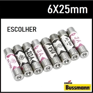 1 Fusível de Cerâmica BS1362 Bussmann Cerâmico 6x25mm 6mm x 25mm 1A 2A 3A 5A 7A 10A 13A 20A