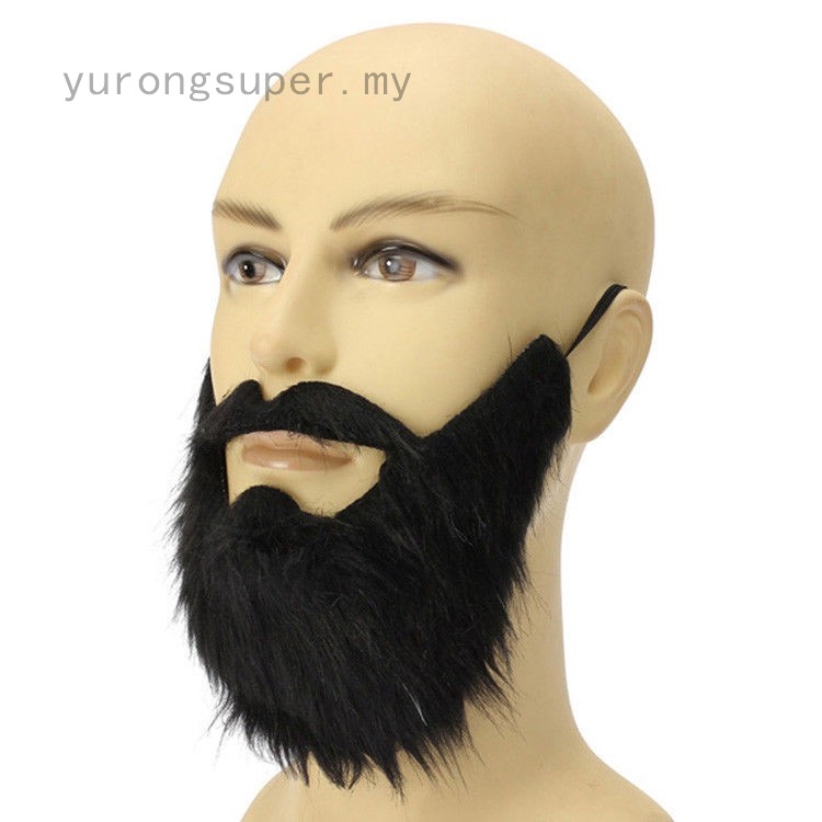 Preto Falso Barba Bigode Men Stage Função Make Up Props Whiskers