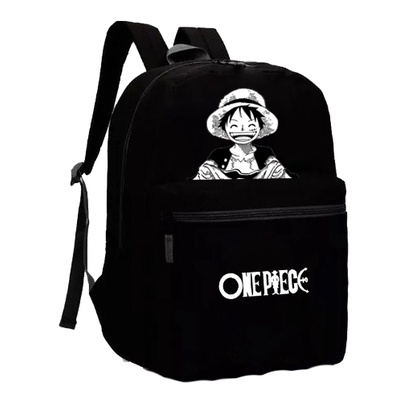 Mochila Luffy e Caveira Pirata Anime em Alto Mar Infantil Meninos Novidade  - Preto