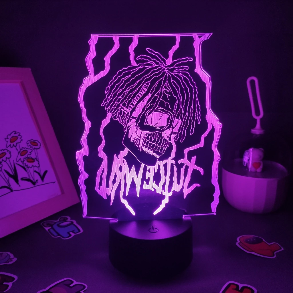 Suco WRLD RIP Lâmpada De Lava Hip Hop Singer Celebridade SouvenirLuz Noturna Presente Comemorativo Para Amigo Decoração De Mesa De Quarto