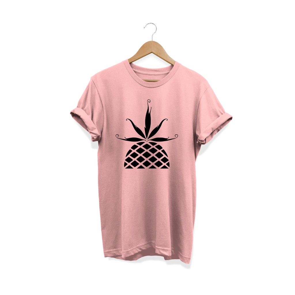 camiseta básica rosada, Pineapple camiseta básica rosada