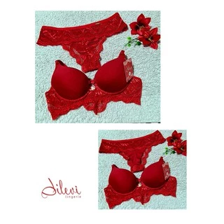 Conjunto de Lingerie Luxo Calcinha e Sutiã Kit / 5 conj.