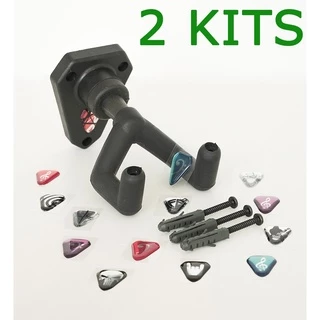Kit com 2 Suporte de Parede para Guitarra Violão Baixo Emborrachado Pendurar Diamond Hanger Lufeware