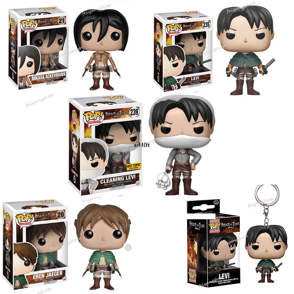 Funko Boneco do Capitão Levi Ackerman Pop Attack On Titan