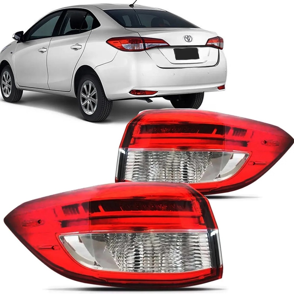 Lanterna Traseira Yaris Sedan 2019 2020 2021 Canto Original Sem Led ...
